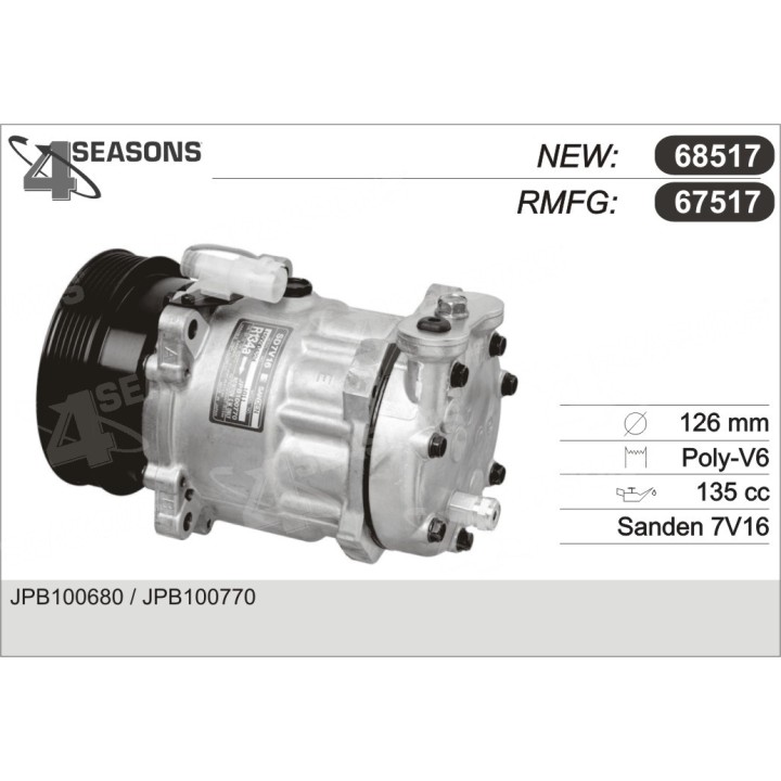 67517  COMPRESOR  ROVER 200/400 I-II/600