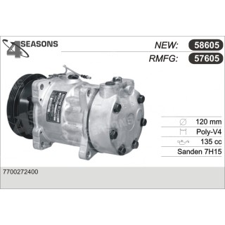 57605  COMPRESOR  RENAULT CLIO/RAPID/EXPRESS