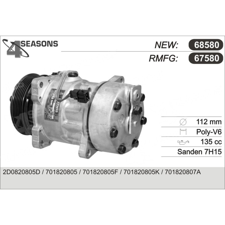 67580  COMPRESOR  VW TRANSPORTER