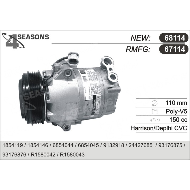 67114  COMPRESOR  OPEL CORSA