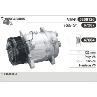 67287 ORIGINAL  HR V5C PV8 118MM 12V H-R