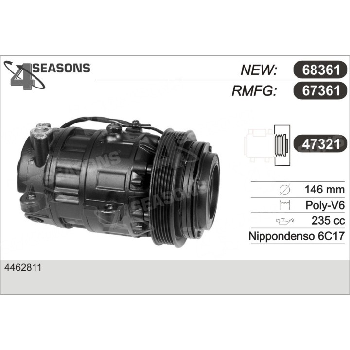 67361  COMPRESOR  CHRYSLER VOYAGER 3.3 L