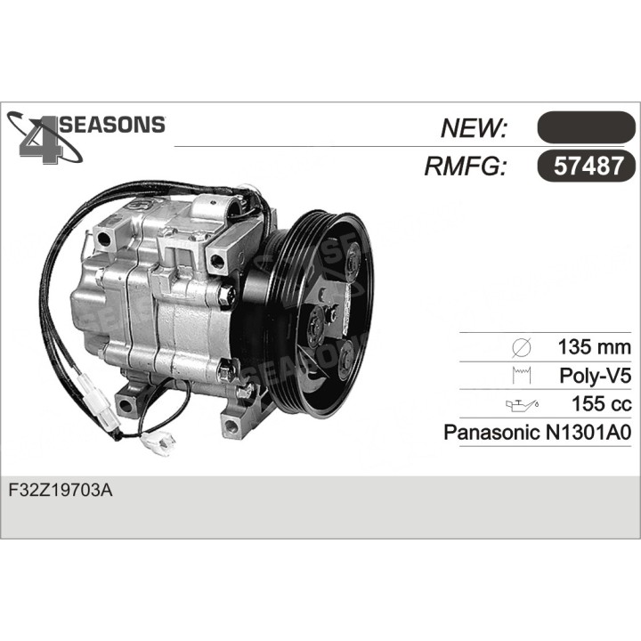 57487  COMPRESOR   MAZDA 626/MX-6/FORD