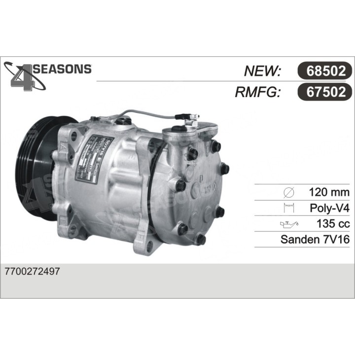 67502  COMPRESOR  RENAULT CLIO