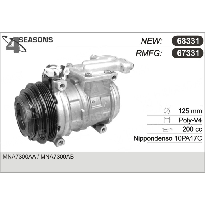 67331  COMPRESOR  JAGUAR XJ6 95-97