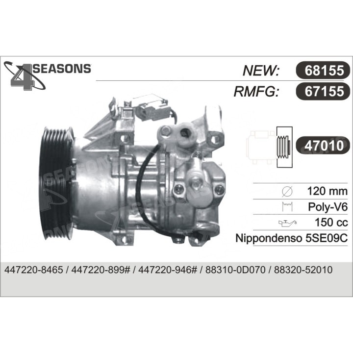 67155  COMPRESOR  TOYOTA YARIS