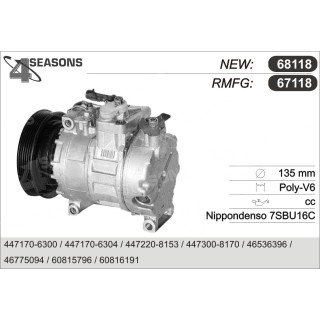 67118  COMPRESOR  FIAT MAREA/LANCIA KAPPA/LYBRA
