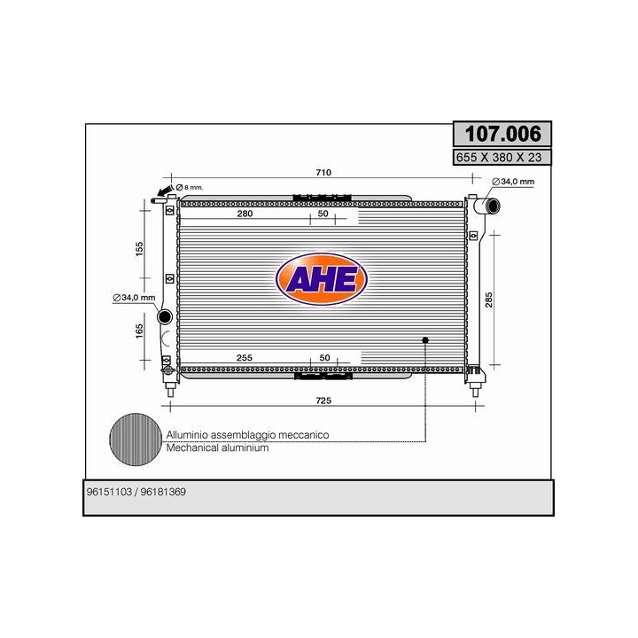 107006  DAEWOO - CHEVROLET Nubira I 1.6-2.0