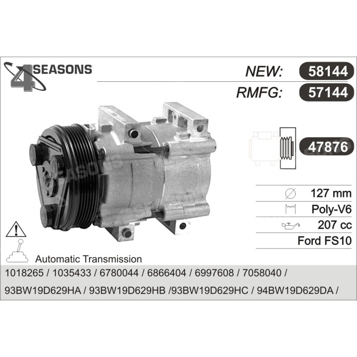 57144  COMPRESOR  FORD MONDEO I/II AUTOMATIC