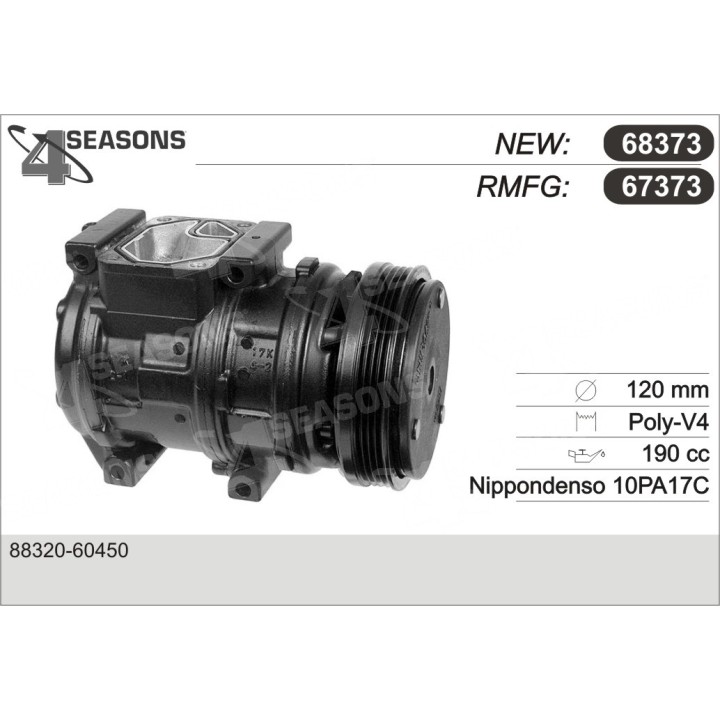 67373  COMPRESOR  TOYOTA SUPRA 86-93