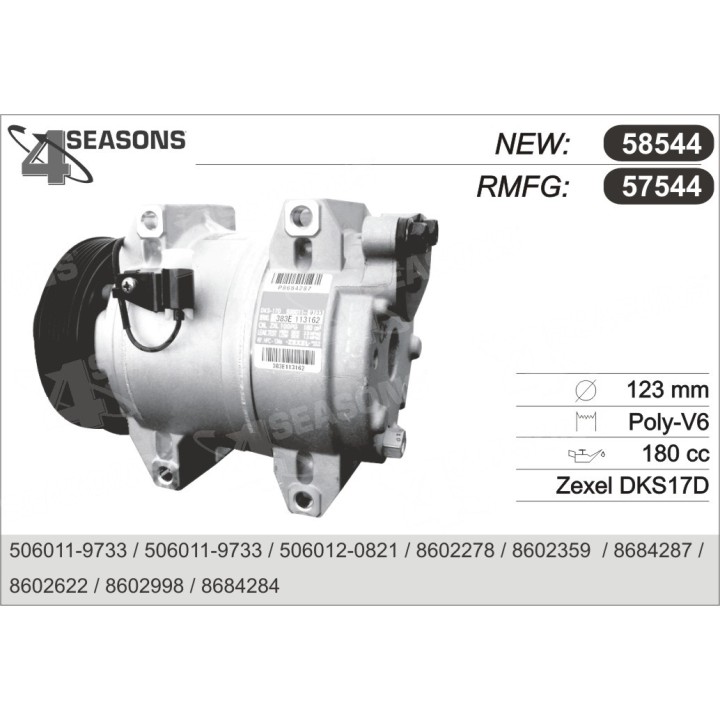 57544  COMPRESOR  VOLVO S80 98-