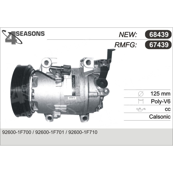 67439  COMPRESOR  NISSAN MICRA K11 1.4 00-03