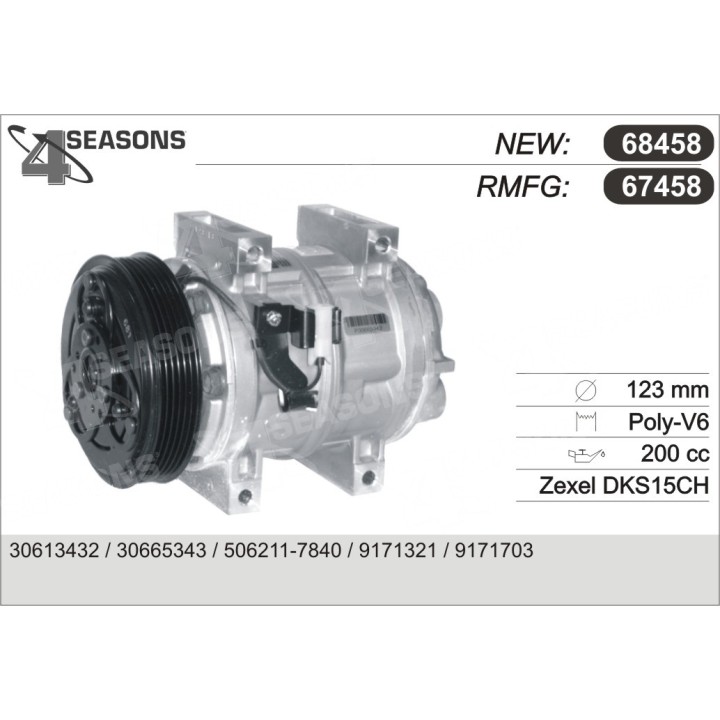 67458  COMPRESOR  VOLVO S/V/C 70 97-00