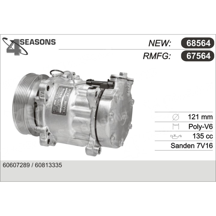 67564  COMPRESOR  ALFA 166/LANCIA KAPPA