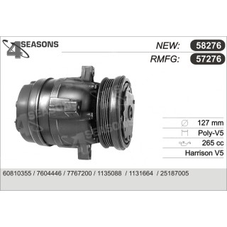 57276  COMPRESOR   FIAT TEMPRA/TIPO/UNO/DELTA II/BUI