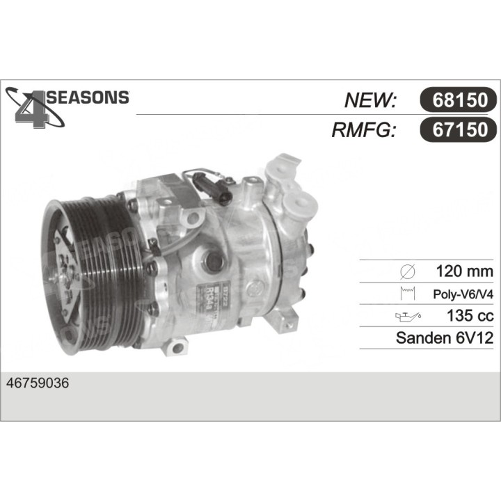 67150  COMPRESOR  FIAT STILO