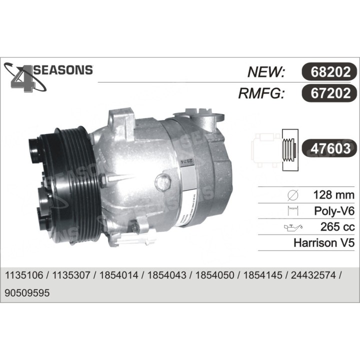 67202  COMPRESOR  OPEL OMEGA