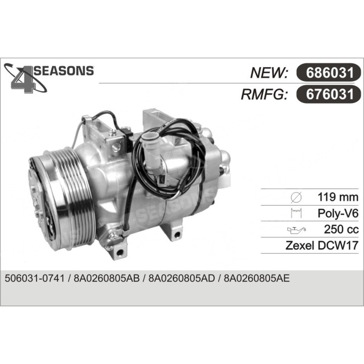 676031  COMPRESOR  AUDI 80 1.9 TD 92-94