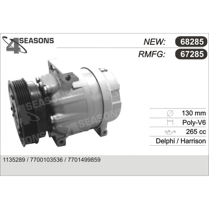 67285  COMPRESOR  RENAULT SCENIC II 1.6 16V 2.0 L