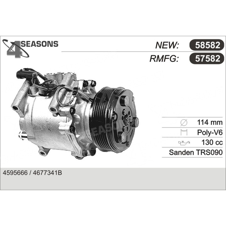57582  COMPRESOR  CHRYSLER STRATUS/DODGE/PLYMOUTH