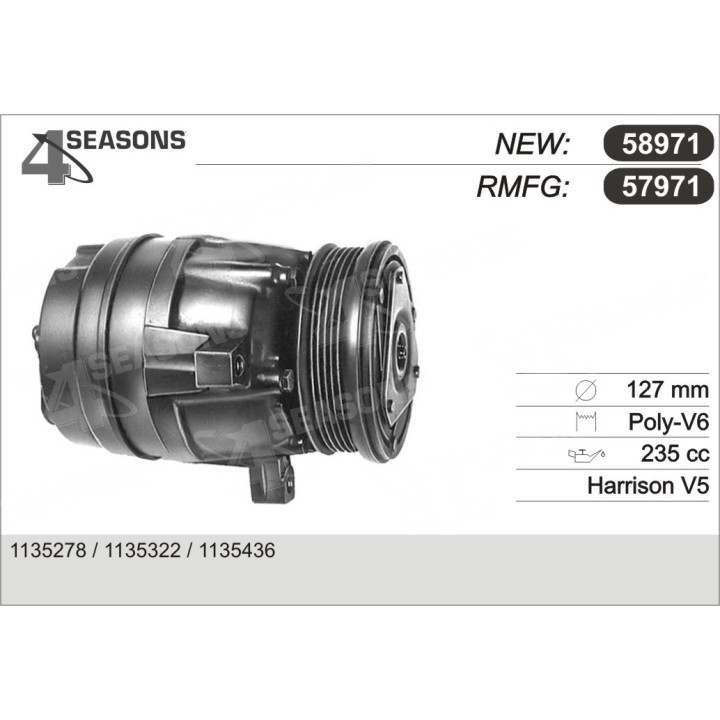 57971  COMPRESOR  PONTIAC FIREBIRD/CHEVROLET