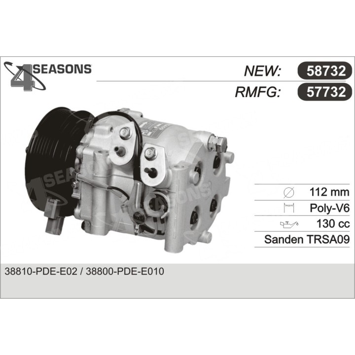 57732  COMPRESOR  HONDA ACCORD VII 2.2 99-