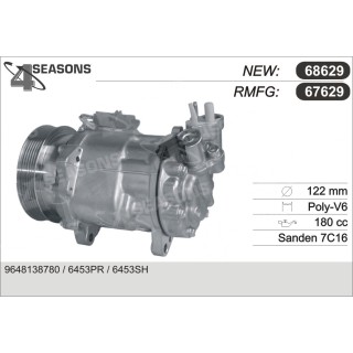 67629  COMPRESOR  PEUGEOT 407 V6 04-