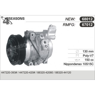 67012  COMPRESOR  TOYOTA RAV 4 VVTI 00-