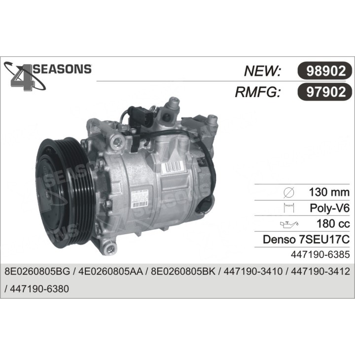 97902  COMPRESOR  AUDI A4 / A6 3.2 FSI 04-