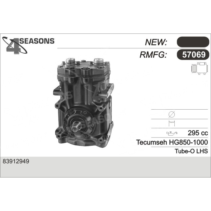 57069  COMPRESOR  FORD NEW HOLLAND 10SERIES Q & SQ