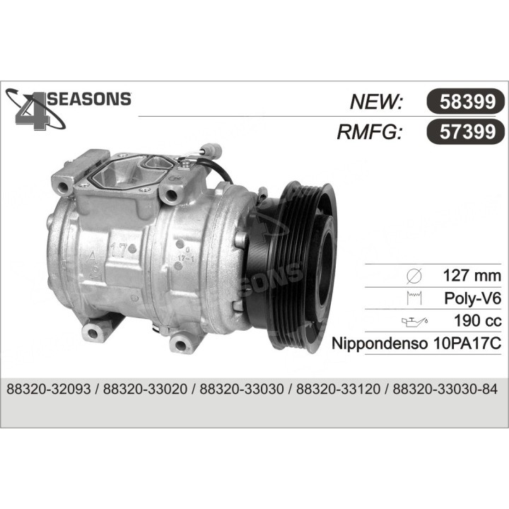 57399  COMPRESOR  TOYOTA CAMRY 3.0L