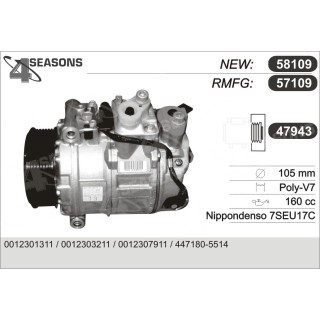 57109  COMPRESOR  DAIMLER CHRY W211 400CDI