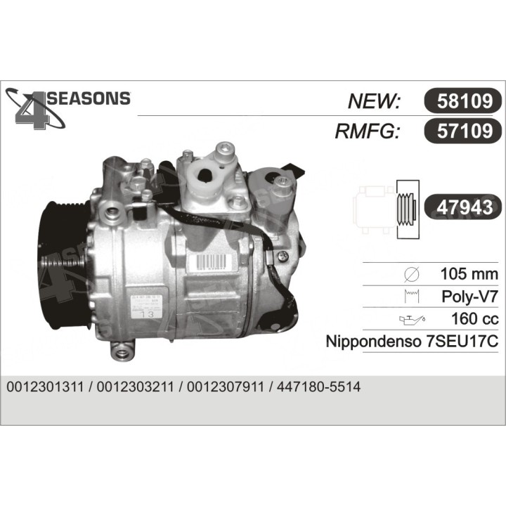 57109  COMPRESOR  DAIMLER CHRY W211 400CDI