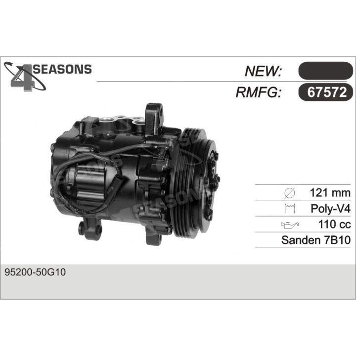 67572  COMPRESOR  SUZUKI VITARA 1.6L 95 98