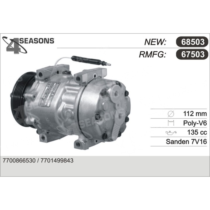 67503  COMPRESOR  RENAULT MEGANE