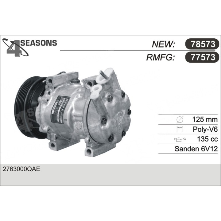 77573  COMPRESOR  RENAULT CLIO II/KANGOO/SCENIC 99-