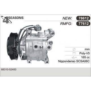 77612  COMPRESOR  TOYOTA YARIS D4D 01-