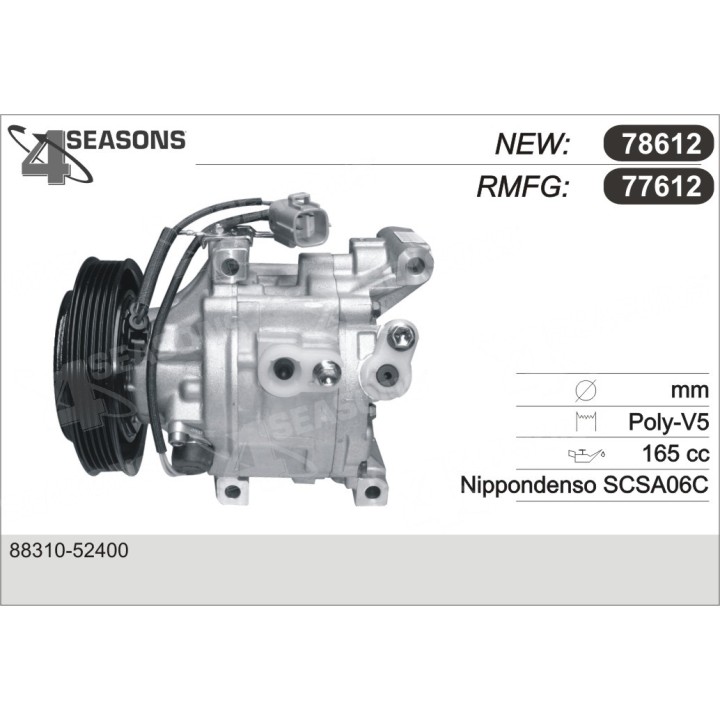 77612  COMPRESOR  TOYOTA YARIS D4D 01-