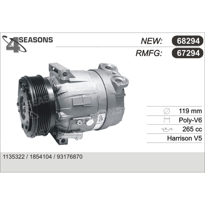 67294  COMPRESOR  OPEL OMEGA