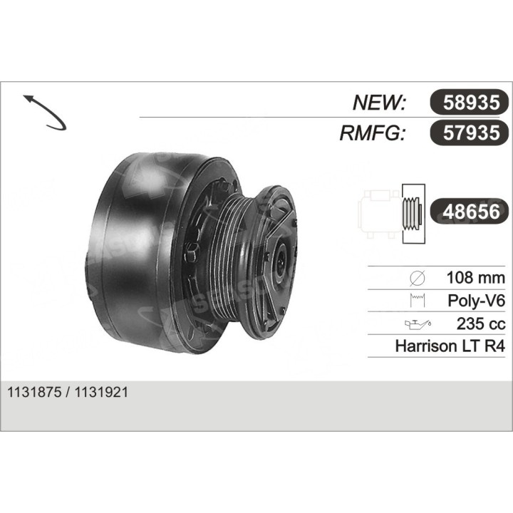 57935  COMPRESOR  CHEVROLET BLAZER/BUICK/CADILLAC/OL