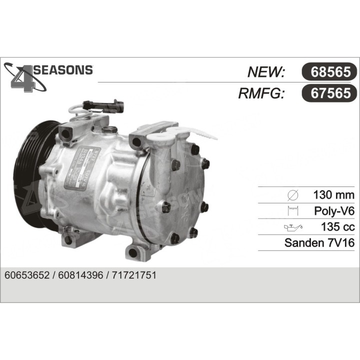 67565  COMPRESOR  FIAT 145/146 156 BRAVO/VA....