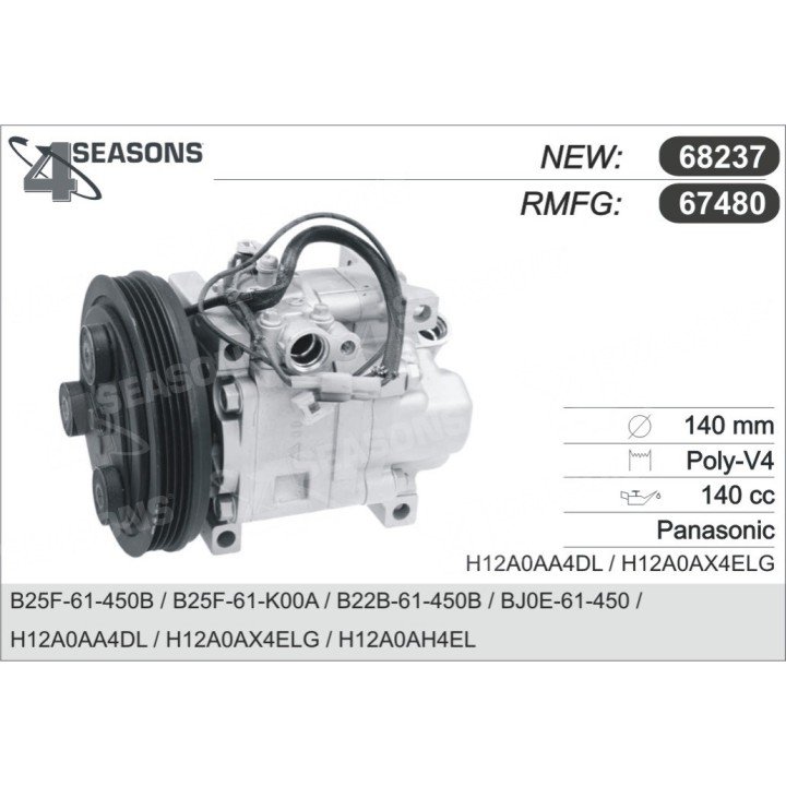 67480  COMPRESOR  MAZDA 323 VI