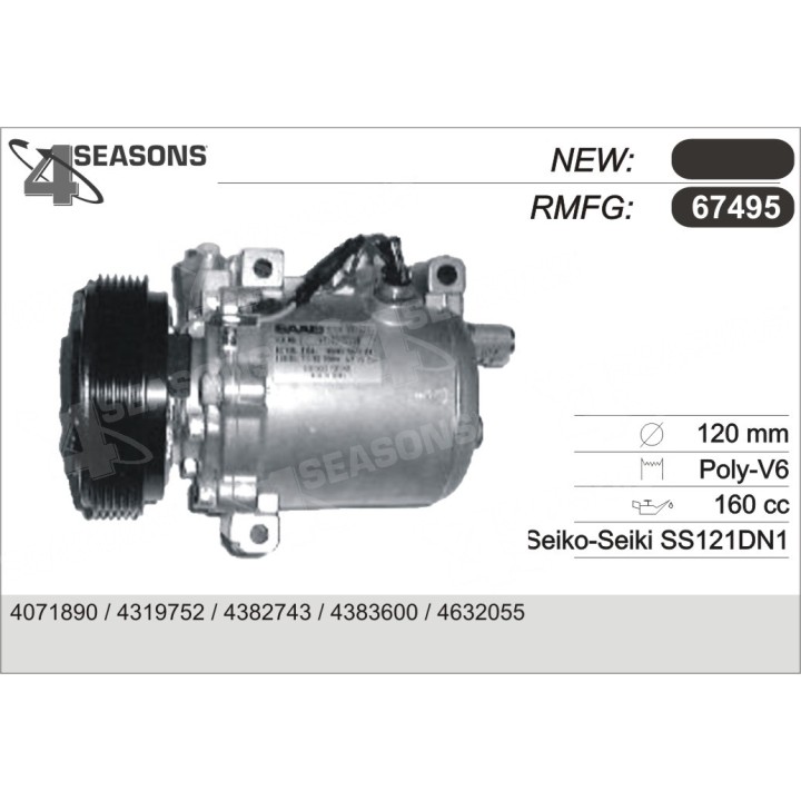 67495  COMPRESOR  SAAB SS121DN1