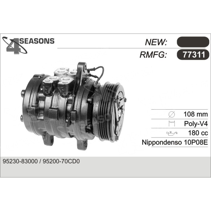 77311  COMPRESOR  SUZUKI SAMURAI 1.3L 86 95