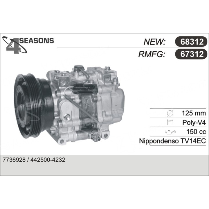 67312  COMPRESOR  FIAT PUNTO 1.7 TD