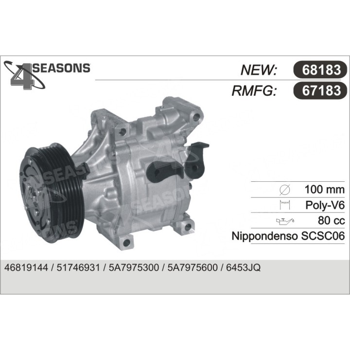 67183  COMPRESOR  FIAT STILO 1.6 L