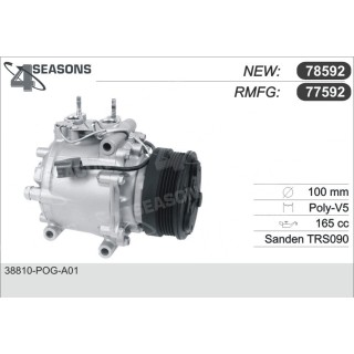 77592  COMPRESOR  HONDA CIVIC VI 01-