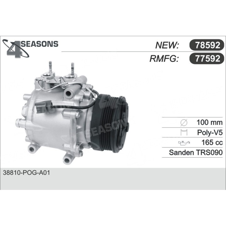 77592  COMPRESOR  HONDA CIVIC VI 01-