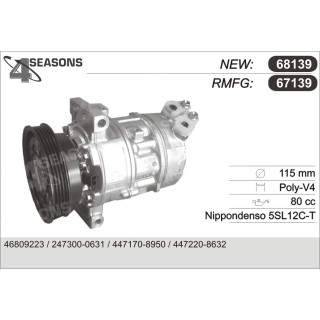 67139  COMPRESOR  FIAT DOBLO / STILO 1.6