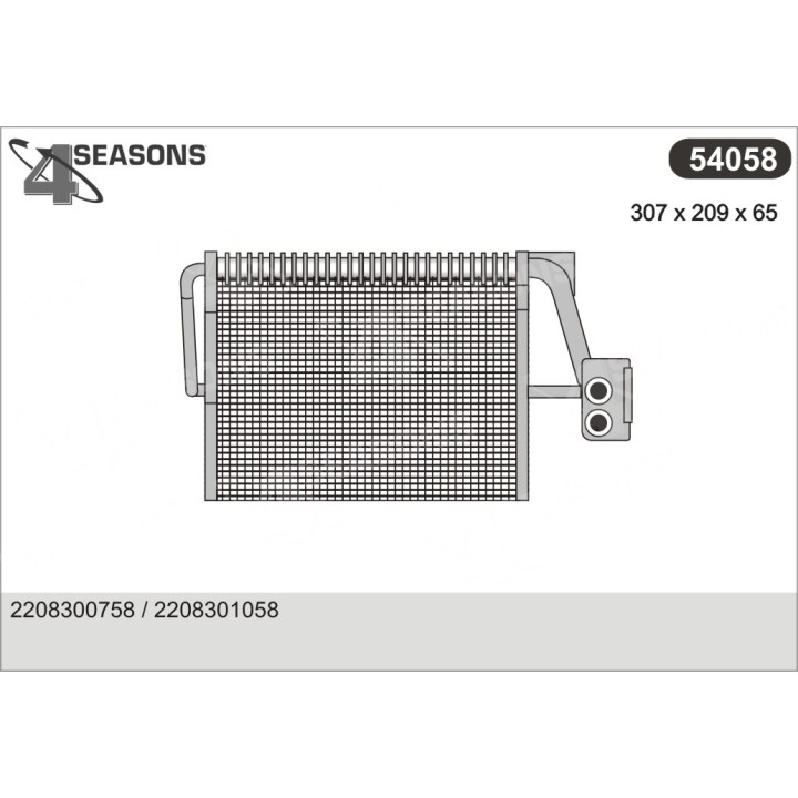 54058  EVAPORATOR MERCEDES BENZ C215 / W220